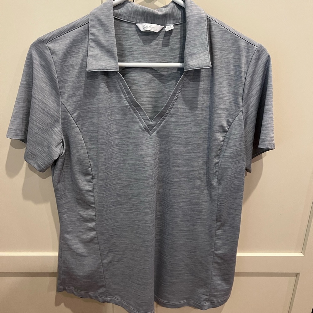 Women’s Lady Hagen Black Short Sleeve Golf Shirt